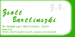 zsolt bartlinszki business card